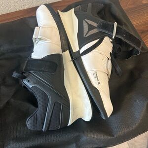 Reebok Black and White Legacy Lifter Shoes